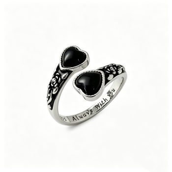 black agate heart shaped ring4
