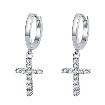cross shaped earrings with sapphire pendants4