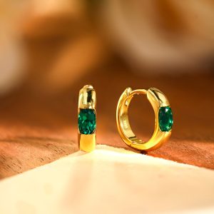 emerald oval earrings1
