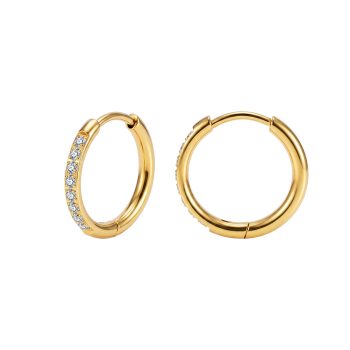 gold diamond studded simple and versatile earrings3