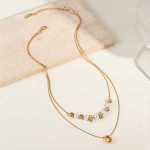 golden pearl waterdrop pendant3
