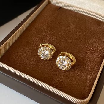 morganite sunflower stud earrings3