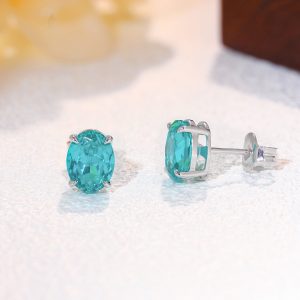 oval shaped paráiba stud earrings1