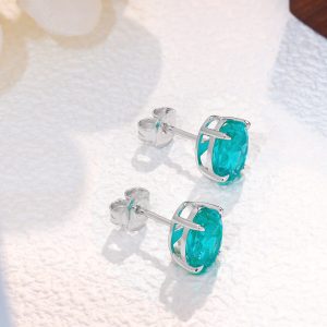 oval shaped paráiba stud earrings3