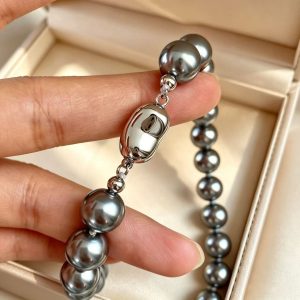 platinum grey pearl necklace1