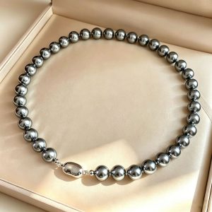 platinum grey pearl necklace2