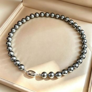 platinum grey pearl necklace2