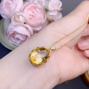 pure natural brazilian amber crystal pendant2