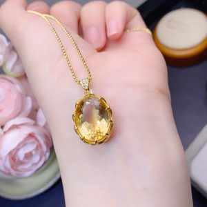 pure natural brazilian amber crystal pendant3
