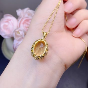 pure natural brazilian amber crystal pendant4