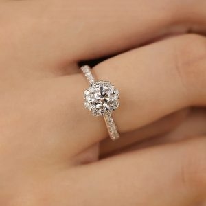 pure silver morganite girl's bouquet ring2