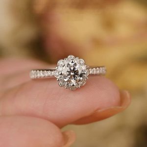 pure silver morganite girl's bouquet ring3