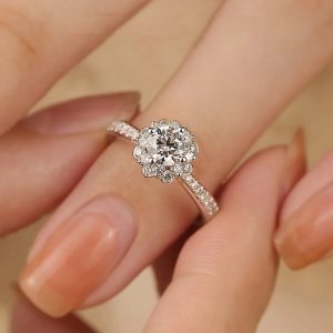 pure silver morganite girl's bouquet ring4