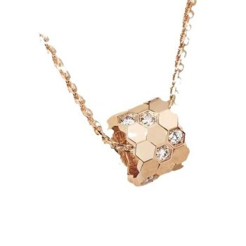rose gold honeycomb necklace4