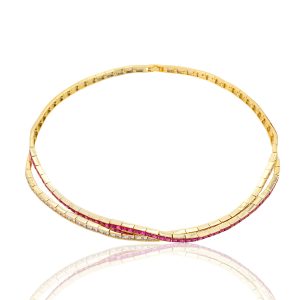 ruby colored zircon necklace1