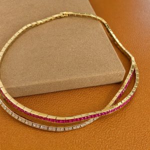 ruby colored zircon necklace2