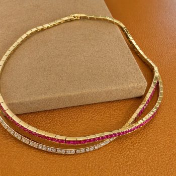 ruby colored zircon necklace2