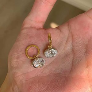 silver plated 18k gold pigeon egg earrings3