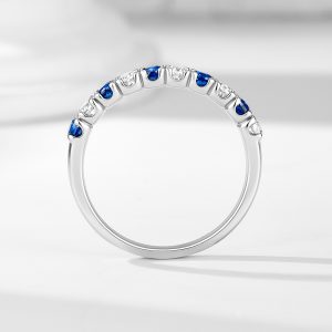 simple half circle row of diamonds set on a finger ring2