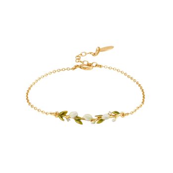 white tulip flower bracelet4